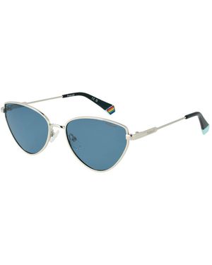 Polaroid Grey Metal Sunglasses - Blue