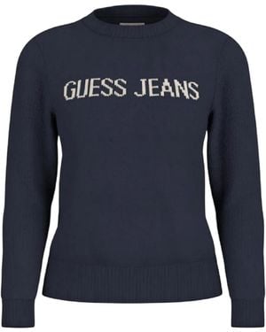Guess Sweater Met Lange Mouwen En Ronde Hals (Oceaan) - Blauw