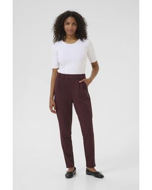 Kaffe Broek Kajenny Regular Fit Brown - Rood