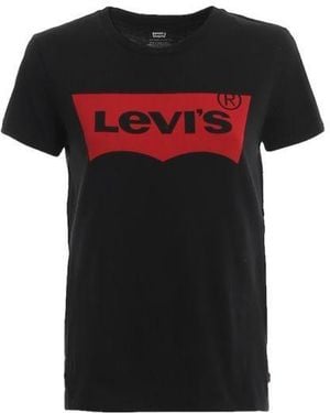 Levi's The Perfect Batwing Logo T-Shirt - Zwart