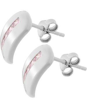 Orphelia 925 Sterling Stud Earrings - Metallic