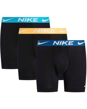 Nike Essential Micro Dri-fit Boxershorts (set Van 3) (oranje/cactus/blauw) - Zwart