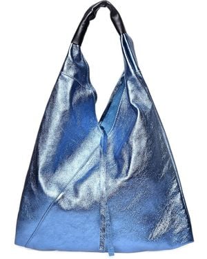 Isabella Rhea Blauw Rundleer Tas