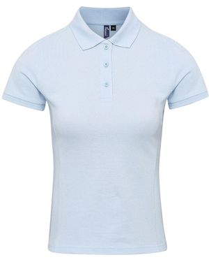 PREMIER Ladies Coolchecker Plus Piqu Polo With Coolplus (Light) - Blue