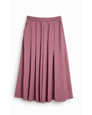 MixRay Hoge Taille Maxi Rok Met Touwtje Taille - Rood