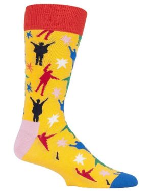 Happy Socks 1 Pack Official Licensed The Beatles Novelty - Yellow