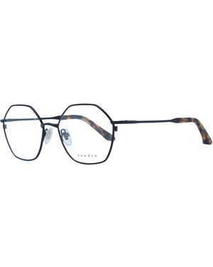Sandro Accessoires ,Zwart ,Zwarte Optische Monturen Geometrische Stijl - Metallic