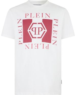 Philipp Plein T-Shirt Met Ronde Hals En Korte Mouwen - Wit
