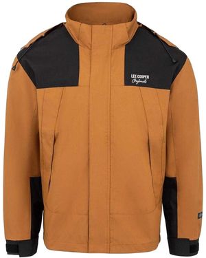 Lee Cooper Polyester Outdoorjas Met Kleurblok Voor (Caramel) - Oranje