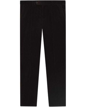 BOSS Beckham Striped Pleat Front Trousers - Black