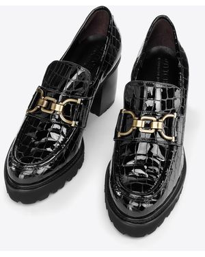 Wittchen Patent Leather Croco Buckle Pumps Patent Leather - Zwart