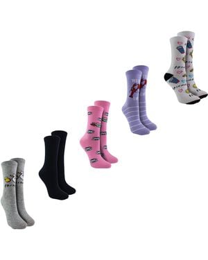 Friends 5 Pairs Socks For - White
