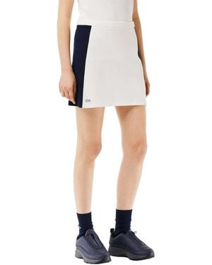 Lacoste Minirok Van Piqué Met Kleurblokken Voor Marine) - Blauw