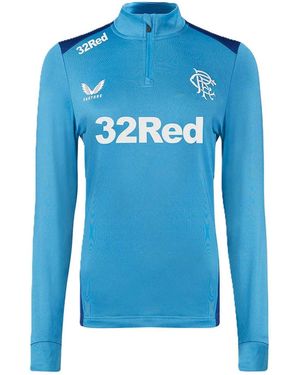 Castore Rangers Fc Kwart Rits Fleece Top /Diep) - Blauw