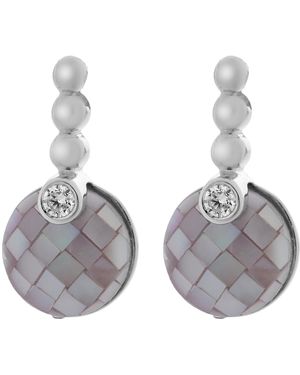 Orphelia 'Vera' 925 Sterling Drop Earrings - Grey