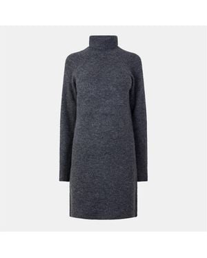 Pieces Turtleneck-Trui-Jurk Voor (Donkergrijs Melange) - Blauw