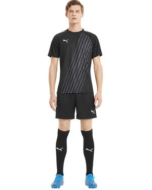 PUMA Voetbalshort Voor Met Teamliga-Logo Voor Trainingen Wit) - Zwart