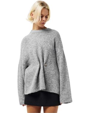 EDITED Noorie Oversized Trui Top Melange) - Grijs
