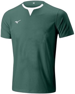 Mizuno Authentiek Logo Trainings Rugby Shirt (Fles) - Groen