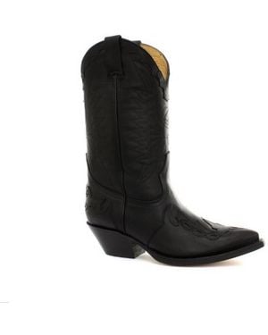 Grinders Leather Cowboy Boots-Arizona Hi - Black