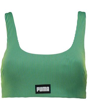 PUMA Streep Ronde Hals Bikinitop - Groen