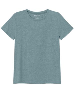 Basiclo Crew-Neck Premium T-Shirt Smoke - Blauw