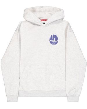Alpha Industries Hoodie Met Logo Op De Rug Voor - Wit