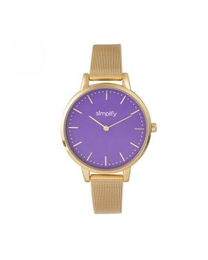 Simplify Vereenvoudig Het 5800 Mesh Armbandhorloge - Paars