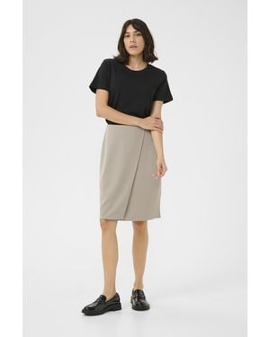Kaffe Rok Slim Fit Elephant Skin Grey - Grijs