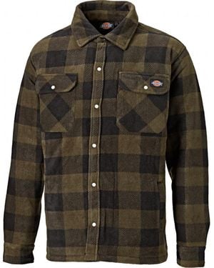 Dickies Portland Long Sleeve Polar Fleece Padded Shirt - Green