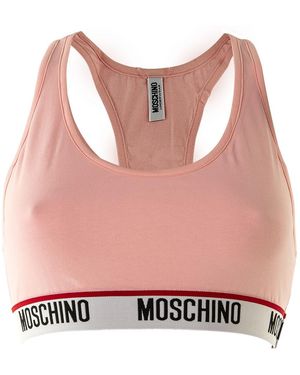 Moschino Bustier Racerback Stretchkatoen - Roze