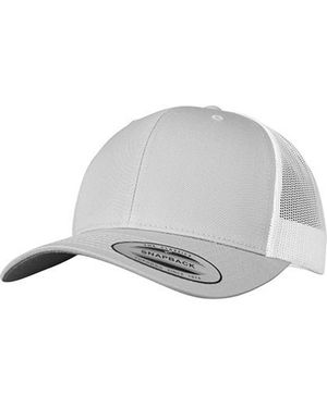 Flexfit Retro Tweekleurige Truckerpet (Zilver/Wit) - Grijs