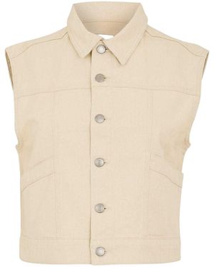 Threadbare Mouwenloos Denimjasje Voor Van Lucky - Naturel