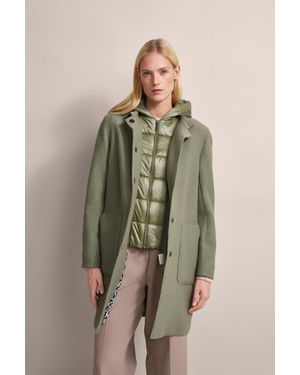 Bugatti Damen Parka Met Materiaalmix - Groen