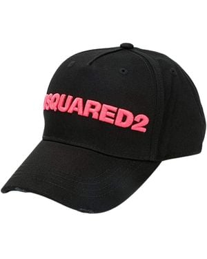 DSquared² Embroidered Logo Cap Cotton - Black