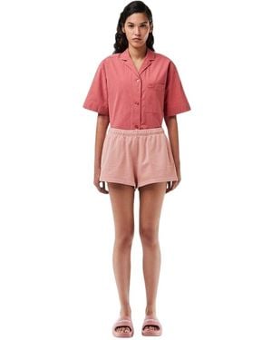 Lacoste Elastische Taille Los Fit Sweat Shorts - Rood