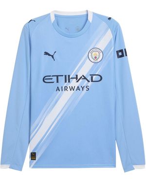 PUMA 25/26 Manchester City Fc Thuis Shirt Met Lange Mouwen - Blauw