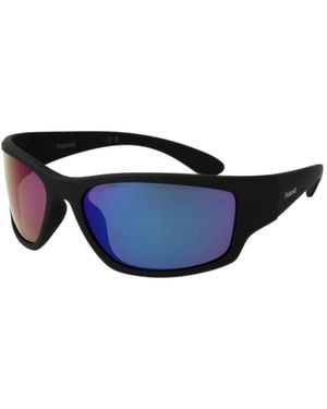 Polaroid Black Plastic Sunglasses - Blue