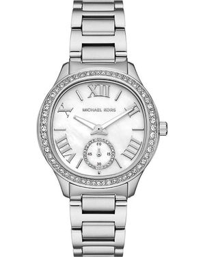 Michael Kors Sage Dames Zilveren Horloge Mk4807 - Metallic