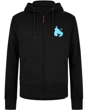 Money Hoodie Met Ritssluiting En Print Op De Rug Voor - Zwart