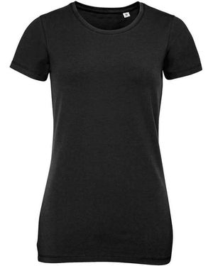 Sol's Ladies Millenium Stretch T-Shirt (Deep) - Black