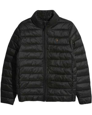 Farah Mannen Joel Gewatteerde Regular Puffer Jacket (Evergreen) - Zwart