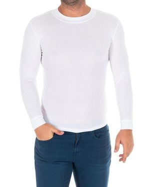 Kisses&Love Long-Sleeved T-Shirt With Half-High Collar 1625-H - White