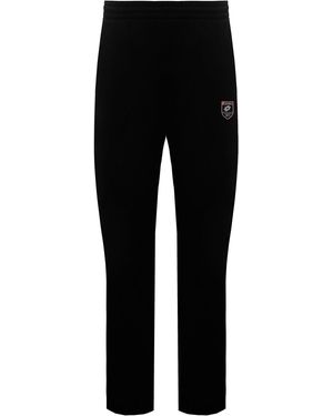 Lotto Leggenda N Contrast Cuffed Track Trousers Cotton - Black
