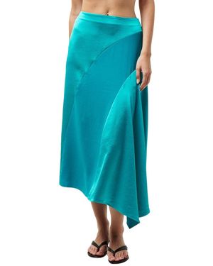 Ted Baker Asymmetrische Geweven Midirok Voor (Helder) - Blauw