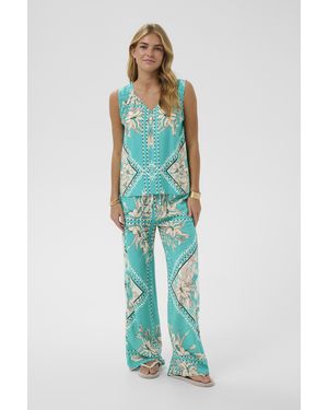 Cream Mouwloos Shirt Crtiah Mouwloos Shirt Regular Fit - Blauw
