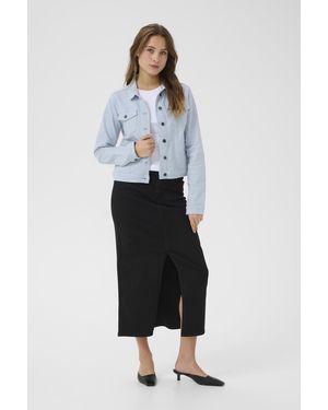 Kaffe Jas Regular Fit Soft Chambray Pale - Wit