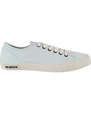 Seavees Monterey Plimsolls Velvet - White