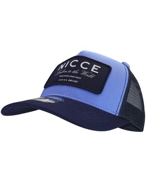 Nicce London Embroidered Griffton Trucker Cap - Blue