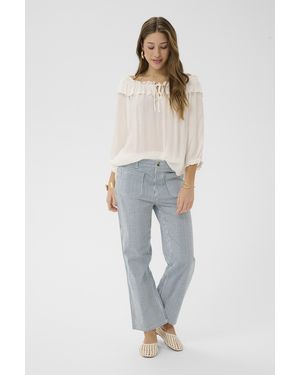 Cream Casual Broek Crberta Casual Broek Regular Fit - Blauw